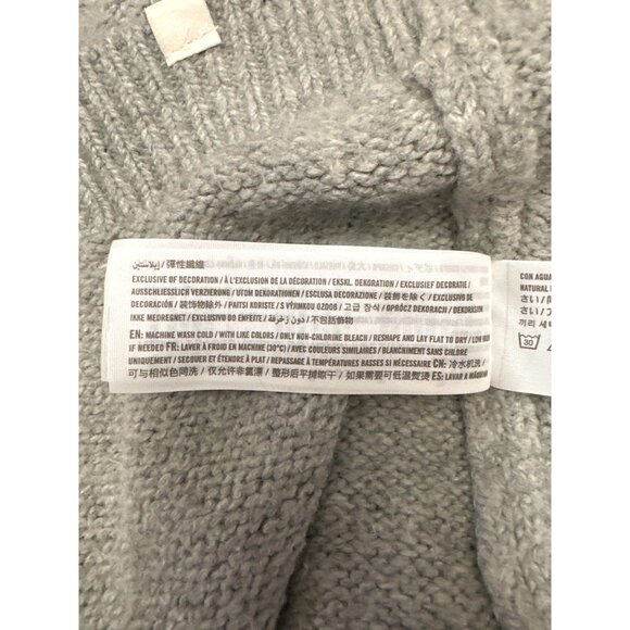 Abercrombie Kids Size 15 Gray Girl Draped Waterfall Cardigan Soft Knit Open Fron - Picture 10 of 13